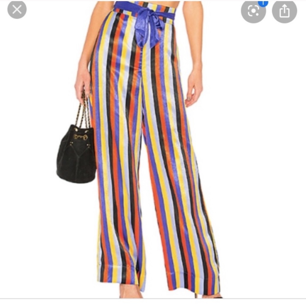 HOH x REVOLVE silk stripped pants